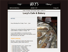 Tablet Screenshot of lucys-cafe.com